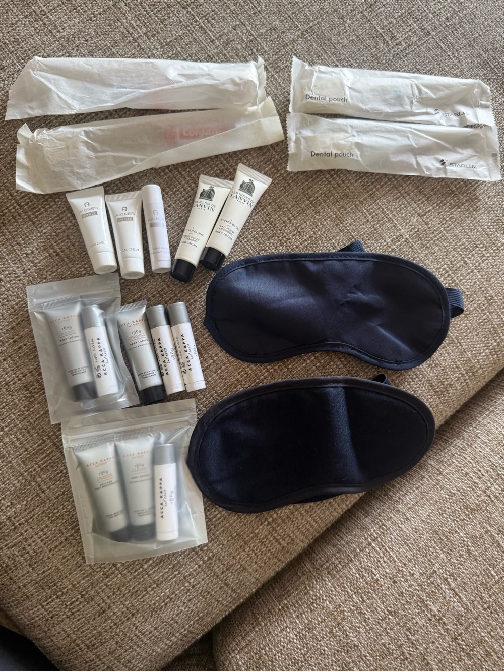 NEW Luxury Airline First Class Travel Amenity 
 STARLUX Acca Kappa Lanvin Aigner